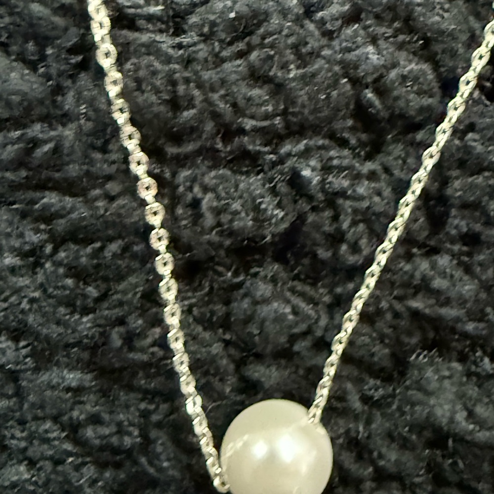 Park Lane Elegant Silver Pearl Necklace